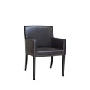 Chaise en bois rembourre SALVO ARM Weng (Noyer fonc) Tissus