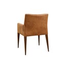 Chaise en bois rembourre SURO-ARM Blanc Simili-cuir