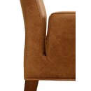 Chaise en bois rembourre SURO-ARM Blanc Simili-cuir