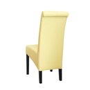Chaise en bois rembourre LEONA Weng (Noyer fonc) Tissus
