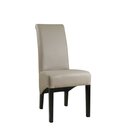 Chaise en bois rembourre LEONA Weng (Noyer fonc) Tissus