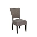 Chaise en bois rembourre AKINA-HIGH Weng (Noyer fonc) Tissus