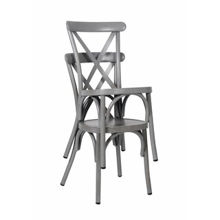 Chaise aluminium empilable CROSSING Gris Vintage