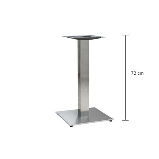 Pied de table inox bross carr TG-404-E (haut. 72cm)