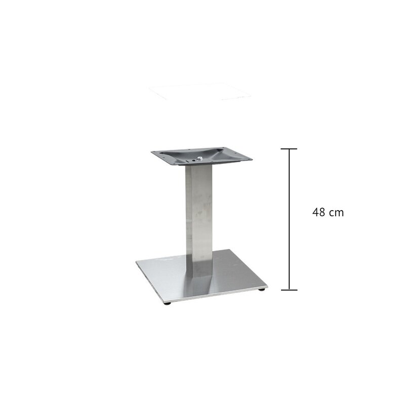 Pied de table basse inox bross carr TG-404-EC (haut. 48cm)