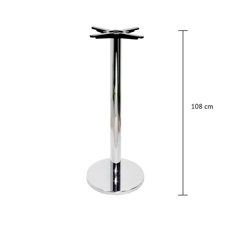 Pied de table chrom rond TG-400c-H (haut. 108cm)