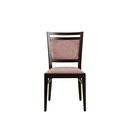Chaise en bois rembourr�e SIRVA-472-P Blanc Simili-cuir