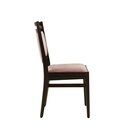 Chaise en bois rembourr�e SIRVA-472-P Blanc Simili-cuir