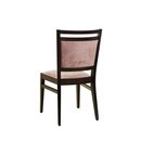 Chaise en bois rembourr�e SIRVA-472-P Blanc Simili-cuir