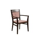 Chaise en bois rembourre SIRVA-472-P-A Weng (Noyer fonc) Tissus