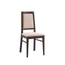 Chaise en bois rembourre LAZY-P Blanc Simili-cuir