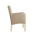 Chaise en bois rembourre JAMES Weng (Noyer fonc) Tissus