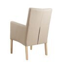 Chaise en bois rembourre JAMES Weng (Noyer fonc) Tissus