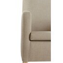 Chaise en bois rembourre JAMES Weng (Noyer fonc) Tissus
