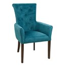 Chaise rembourre capitonne GARY-ARM Weng (Noyer fonc) Tissus