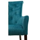 Chaise rembourre capitonne GARY-ARM Weng (Noyer fonc) Tissus