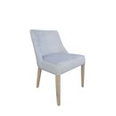 Chaise en bois rembourre NIROVO Blanc Simili-cuir
