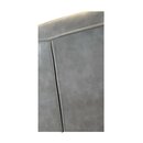Chaise de bar ENNIA B assise aspect cuir vintage gris