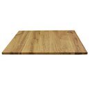 Plateau de table carré chêne massif fumé Ep. 40mm Configurable 
