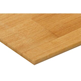 Plateau de table chne massif chants biseauts p 30mm