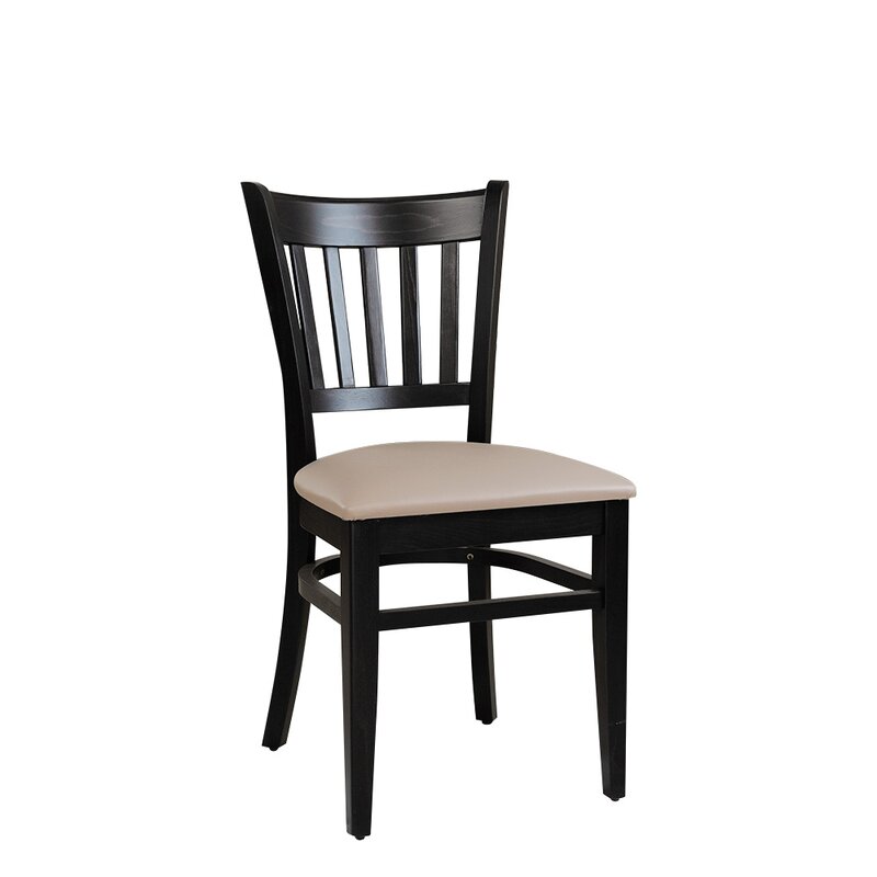 Chaise en bois assise rembourre LADIS - P