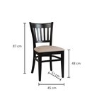 Chaise en bois assise rembourre LADIS - P