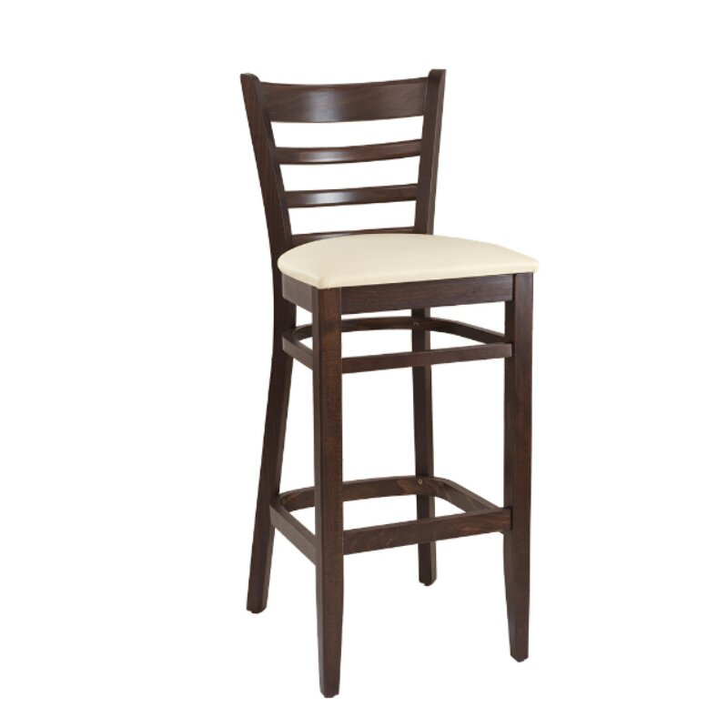 Chaise de bar en bois assise rembourre ZEUS BP