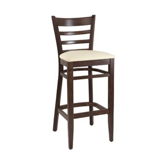 Chaise de bar en bois assise rembourre ZEUS BP