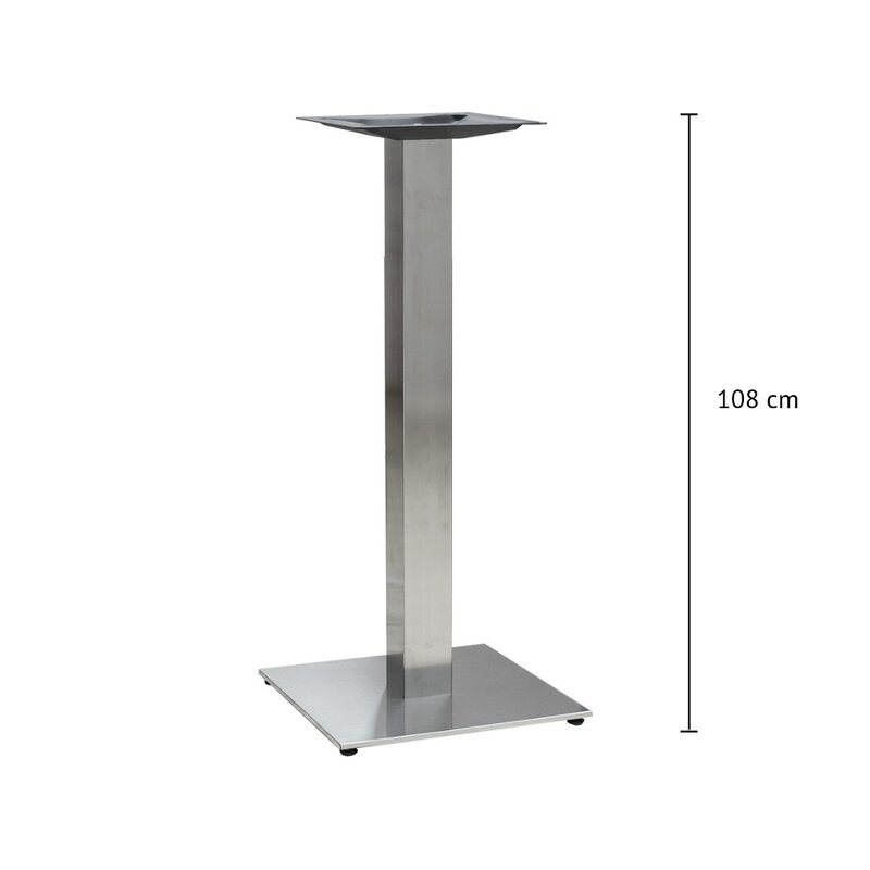 Pied de table haute inox bross carr TG-404-EH (haut. 108cm)