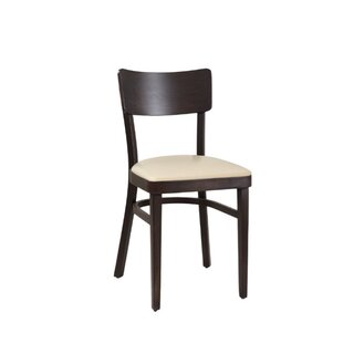 Chaise bistrot en bois assise rembourre LUGONA-P