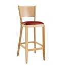 Chaise de bar bistrot en bois assise rembourre DIORA BP