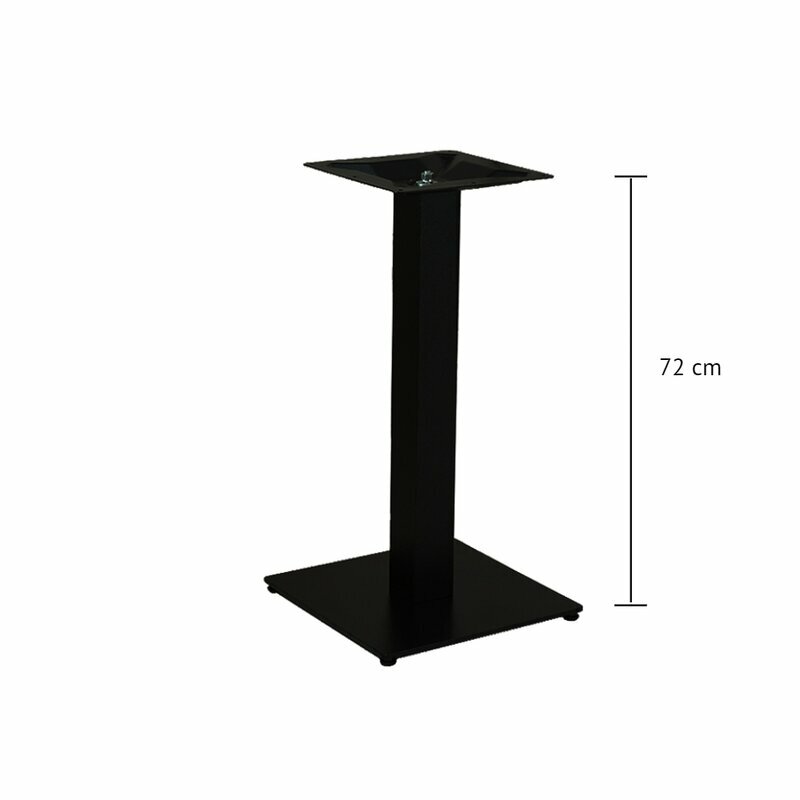 Pied de table carré en fonte noire MARINO-404 (haut. 72 cm)