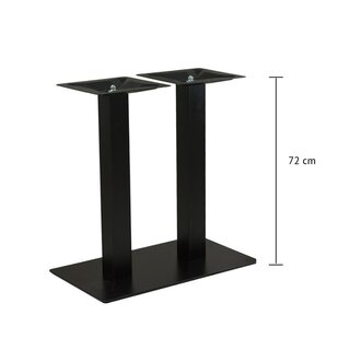 Pied de table double en fonte noire MARINO-407 (haut. 72cm)