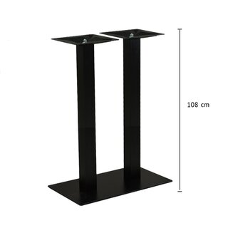 Pied de table haute double en fonte noire MARINO-407-H...
