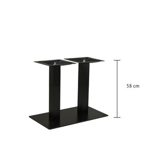 Pied de table basse double en fonte noire MARINO-407-C...