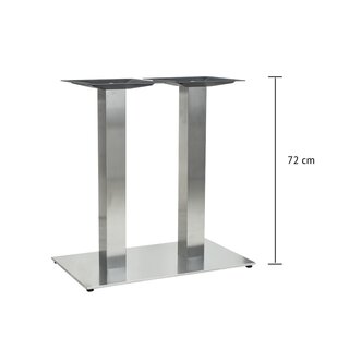 Pied de table double inox bross rectangulaire TG-407-E...
