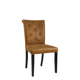 Chaise en bois rembourre capitonne GARY-3