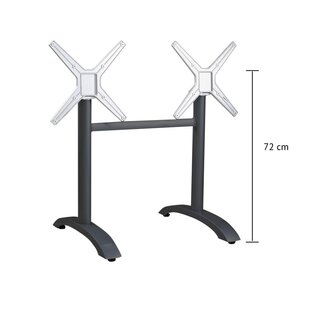 Pied de table double rabattable aluminium CINDY noir...