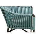 Chaise dextrieur aluminium et fibres tresses RAMILA Bleu