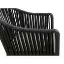 Chaise dextrieur aluminium et fibres tresses RAMILA Gris anthracite