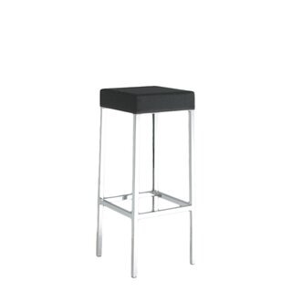 Tabouret en mtal assise rembourre simili cuir NENO-B