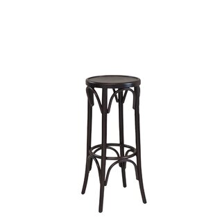 Tabouret de bar en bois teint noyer fonc amricain...