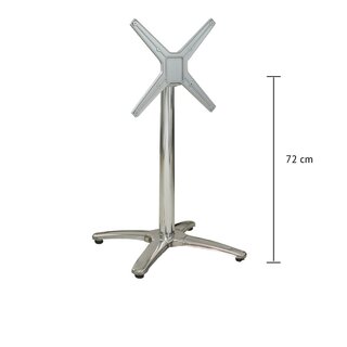 Pied de table rabattable aluminium BERGO chrom (haut. 72...