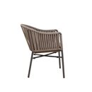 Chaise dextrieur aluminium et fibres tresses RAMILA gris
