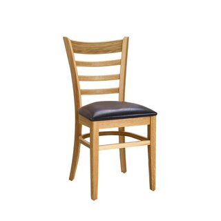 Chaise en chne massif assise rembourre ZEUS-C-P