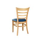 Chaise en chne massif assise rembourre ZEUS-C-P