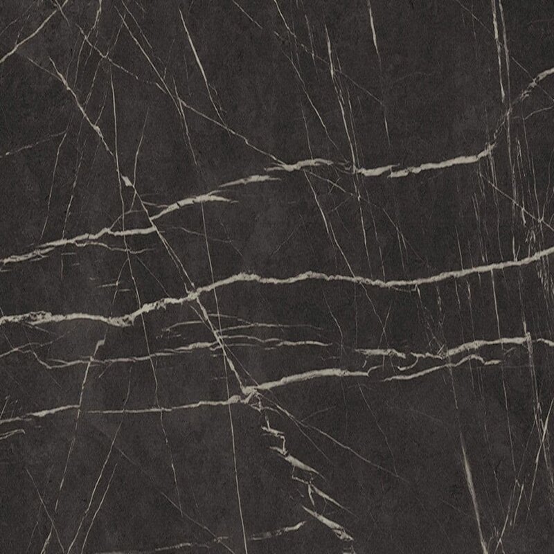 Plateau rectangulaire imitation marbre noir 28x20cm