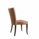 Chaise en bois rembourrée matelassée empilable KELLY Noyer clair Simili-cuir antique