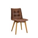 Chaise en ch�ne rembourr�e BURA-W Simili-cuir