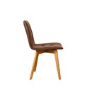 Chaise en ch�ne rembourr�e BURA-W Simili-cuir